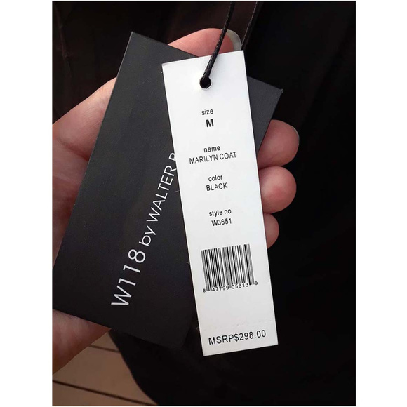 NWT Walter Marilyn Coat sz M 6-8 Wool Blend Black - Picture 7 of 7